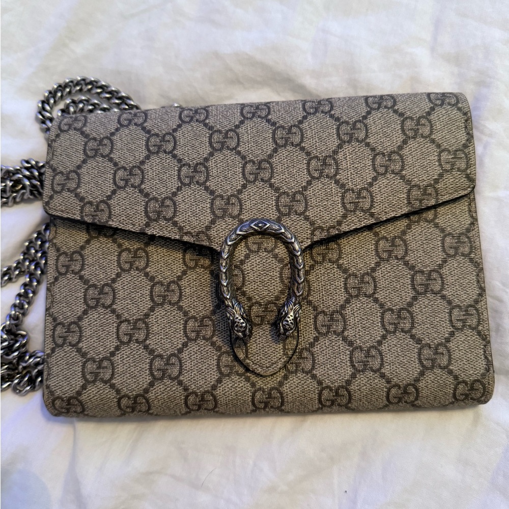 Gucci Beige and Gray Crossbody Bag